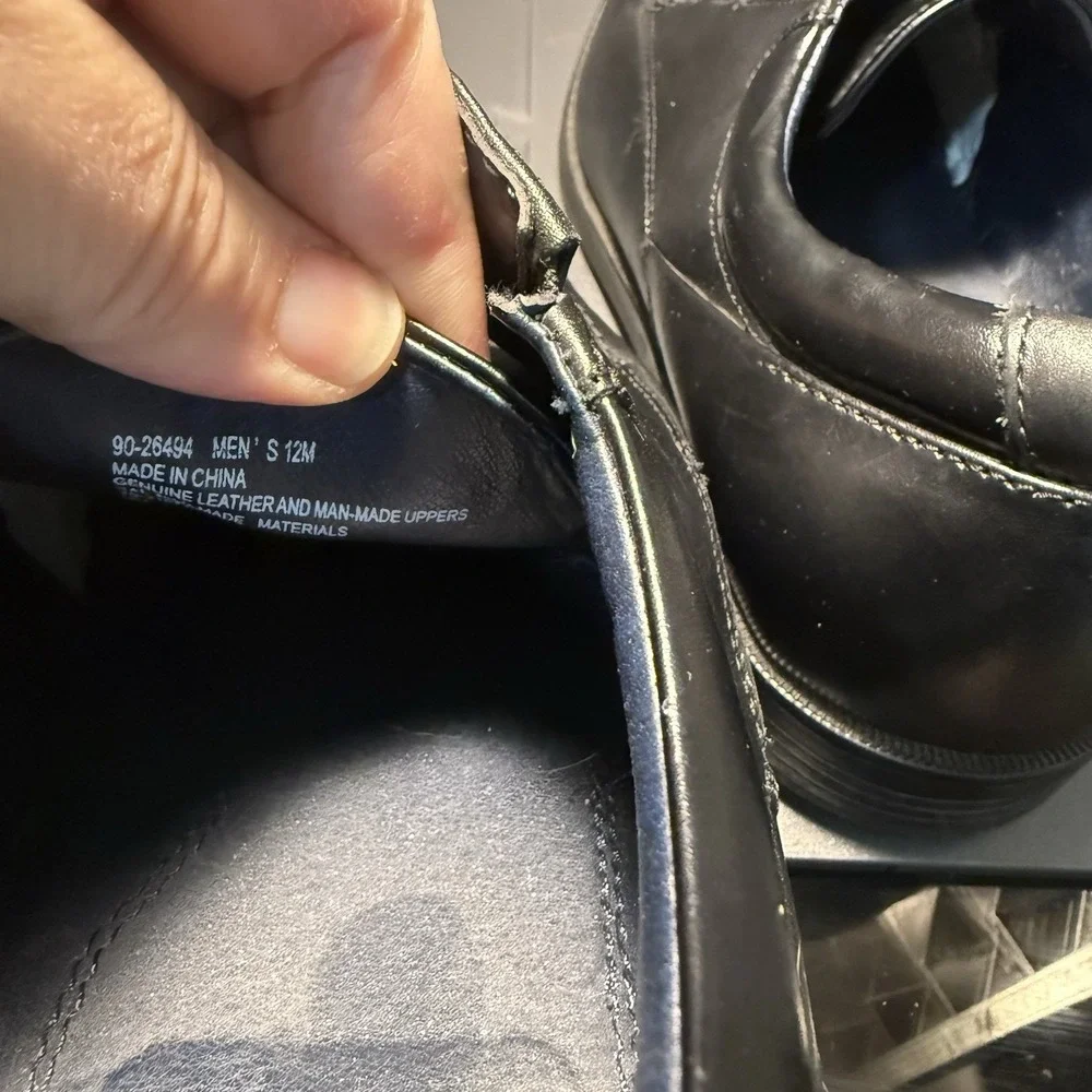 Men's Dockers Comfort Zone Black Leather Dress Shoes Size 12M
